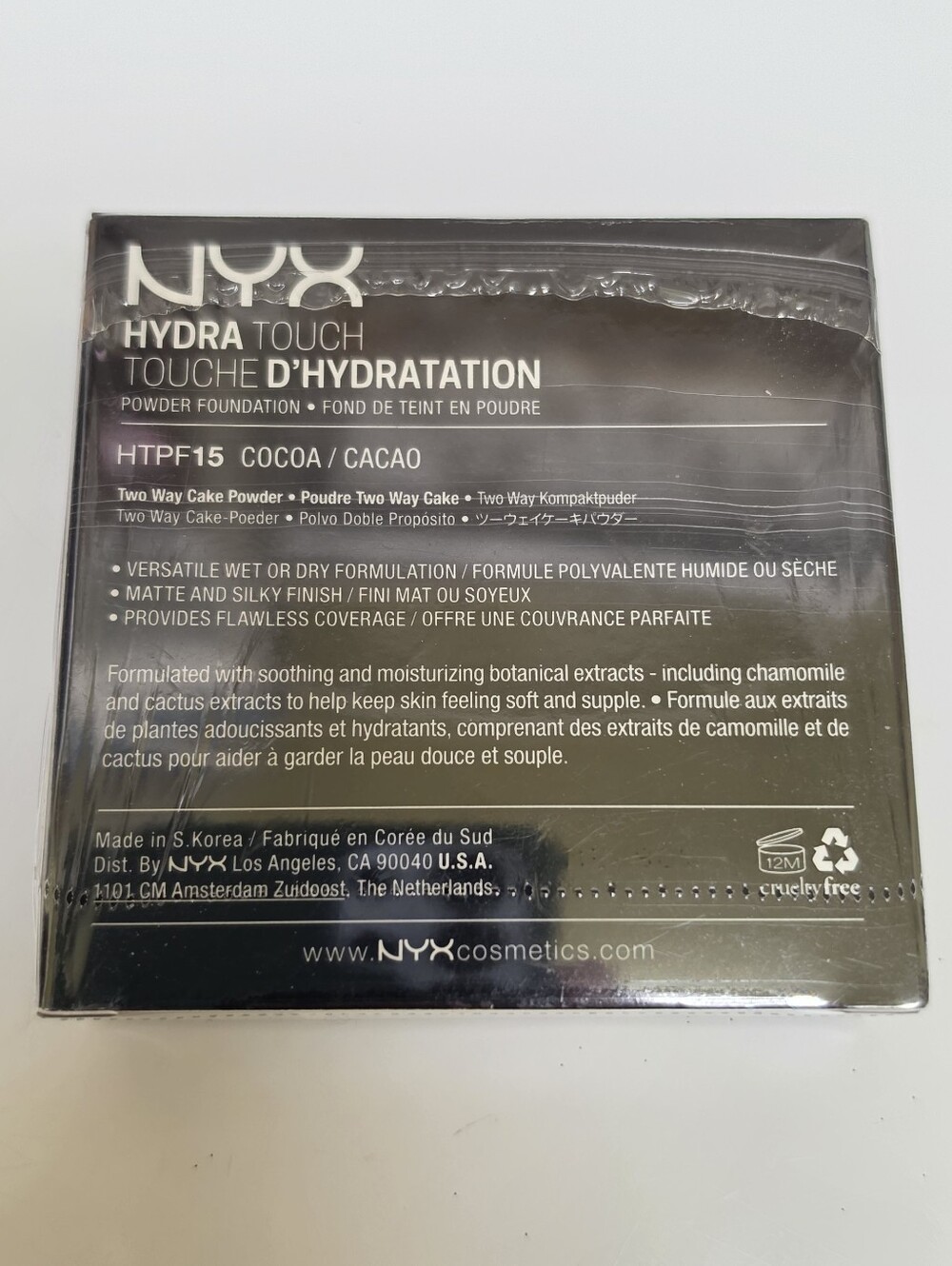 🍫 Nyx Hydra Touch Powder Foundation Cocoa HTPF15 Wet Or Dry - Picture 2 of 2